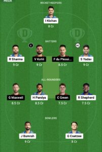 Dream11 Team 1 MI Vs RCB